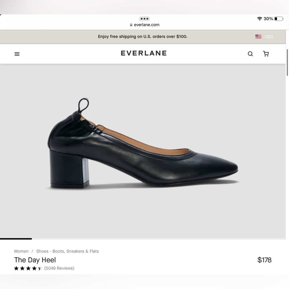 Everlane day heel / black